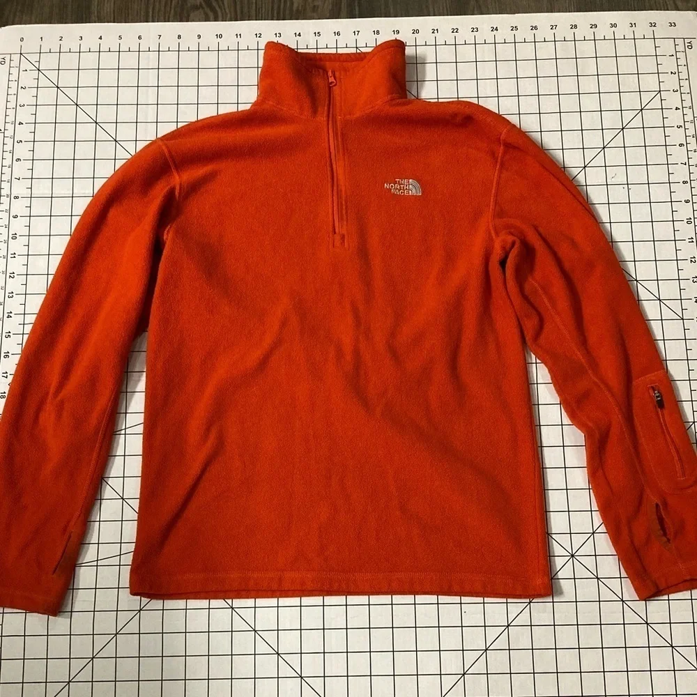 The‎ North Face Men’s XS Orange 1/4 Zip Sweater